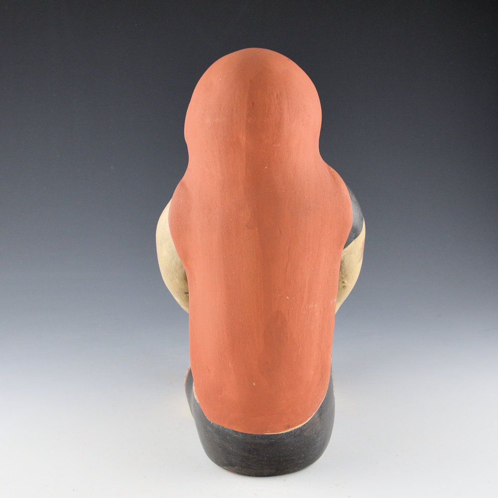 Cordero, Helen - "Singing Mother" Clay Figure with Cochiti Bowl (1970s) - Image 4