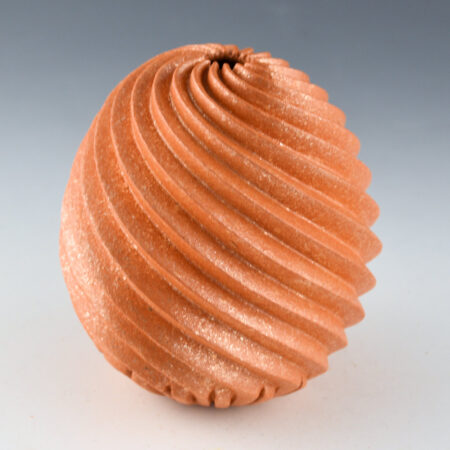 Candelario, Hubert - 16 Sharp Rib Melon Bowl with Carved Feather Design Base (2026)