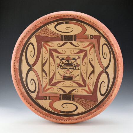 Koopee, Jacob - 12" Wide Open Bowl with Butterfly Maiden and Sikyatki Birds (2004)