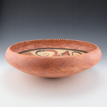 Alternative view of Koopee, Jacob - 12" Wide Open Bowl with Butterfly Maiden and Sikyatki Birds (2004)