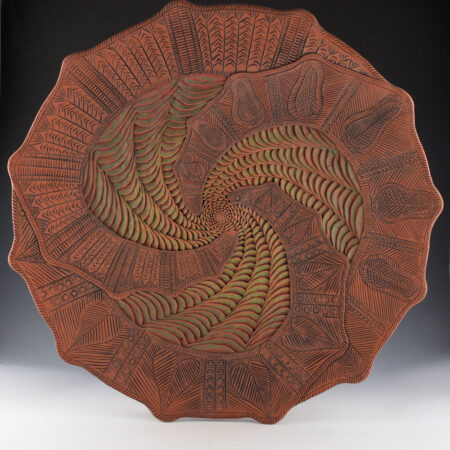 Alternative view of Zane Smith, Jamie - "Swirling Leaves" 18" Diameter Plate (2009)