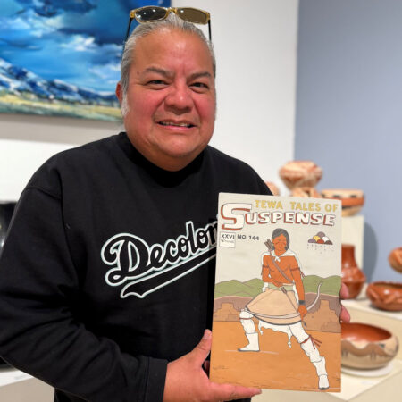 Alternative view of Garcia, Jason - "Tewa Tales of Suspense! #144" Clay Tile