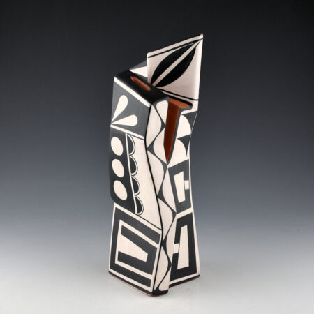Alternative view of Suina, Jeff - "Gemini" Angular Geometric Design Jar
