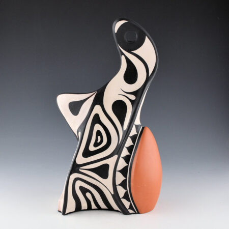 Alternative view of Suina, Jeff - "Tear Drop" Abstract Geometric Design Jar