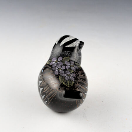 Alternative view of Tafoya, Jennifer - "White Crested Sparrow" Clay Bird Figure