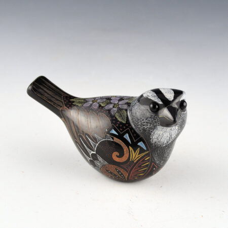 Tafoya, Jennifer - "White Crested Sparrow" Clay Bird Figure
