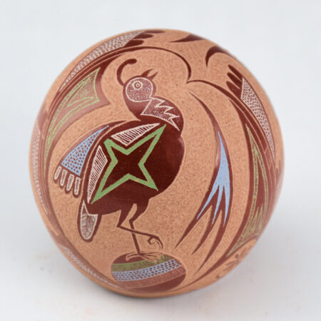 Lonewolf, Joseph - "Colorful Quail" Tall Seedpot (1983)