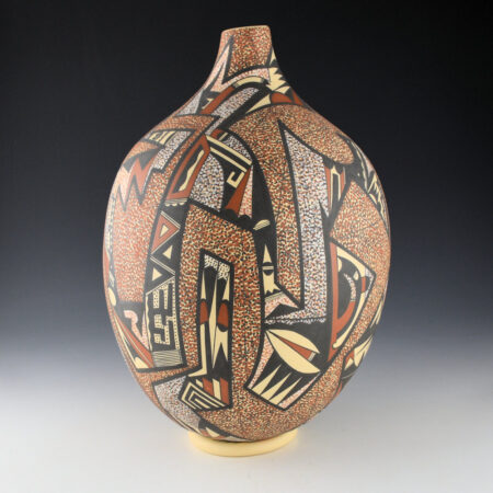 Alternative view of Namingha, Les - "Pointilism Progression" 12" Tall Hopi Jar (1998)