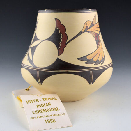 Gutierrez, Lois  - Polychrome Jar with Hummingbirds and Flowers (1998) Ribbon