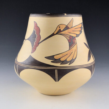 Alternative view of Gutierrez, Lois  - Polychrome Jar with Hummingbirds and Flowers (1998) Ribbon