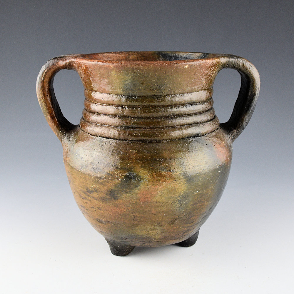 Goodman, Louise - 8" Tall "Rope" Water Jar with Handles (1990s) - Image 2