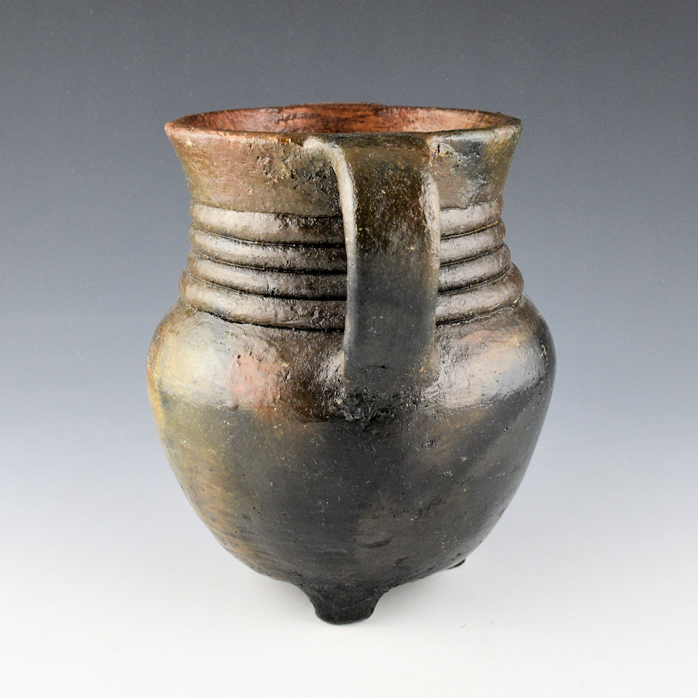 Goodman, Louise - 8" Tall "Rope" Water Jar with Handles (1990s) - Image 3