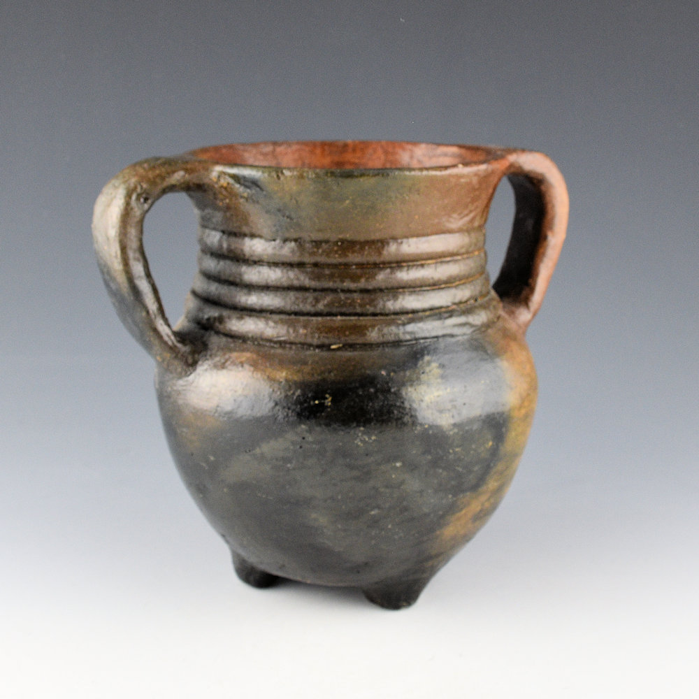 Goodman, Louise - 8" Tall "Rope" Water Jar with Handles (1990s)