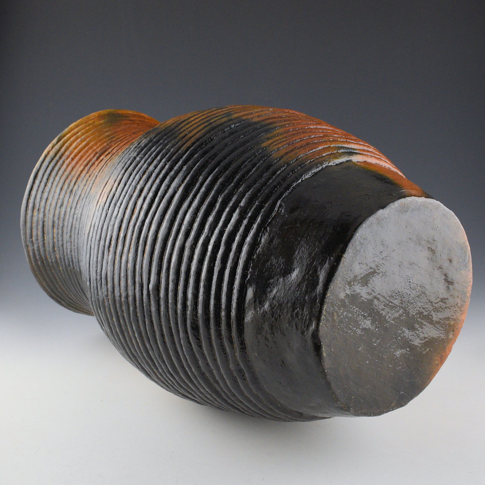 Goodman, Louise - 15" Tall "Rope" Water Jar with 39 Rows (1990s) - Image 5