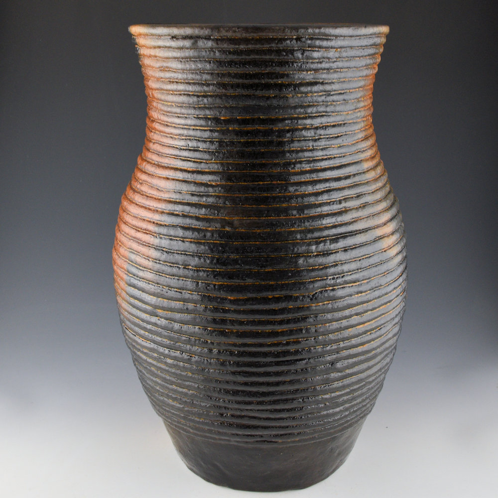 Goodman, Louise - 15" Tall "Rope" Water Jar with 39 Rows (1990s) - Image 4