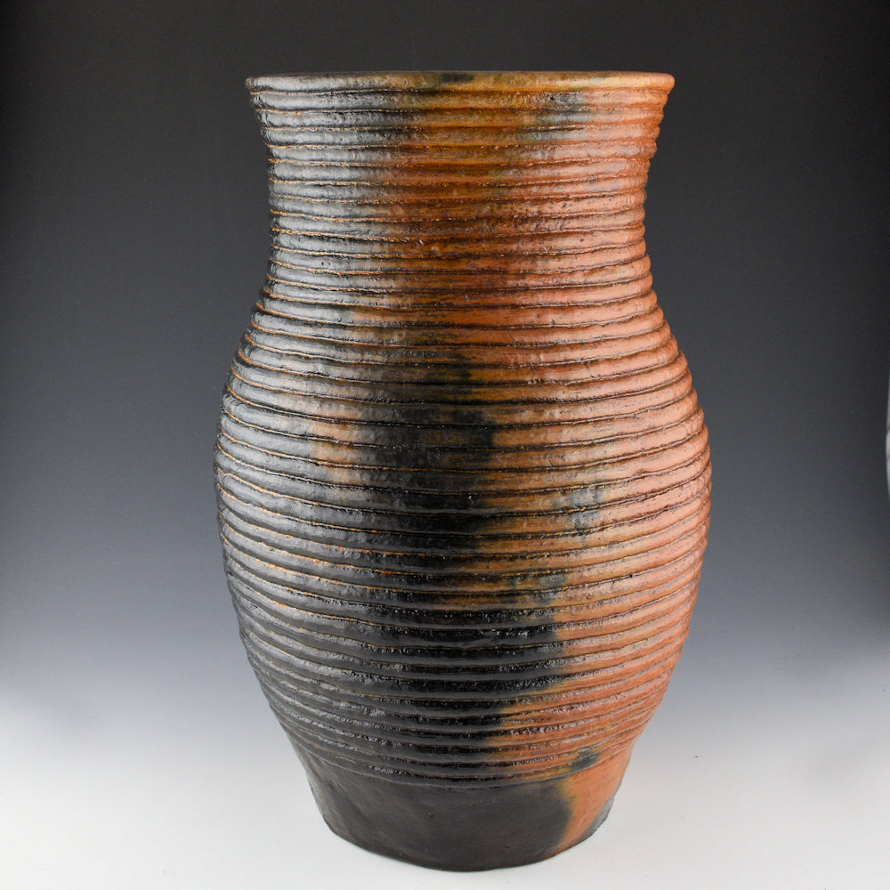 Goodman, Louise - 15" Tall "Rope" Water Jar with 39 Rows (1990s)