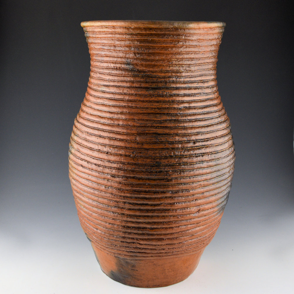 Goodman, Louise - 15" Tall "Rope" Water Jar with 39 Rows (1990s) - Image 3