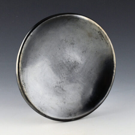 Martinez, Maria - Plainware Gunmetal Fired Plate "Maria Poveka", 1950's