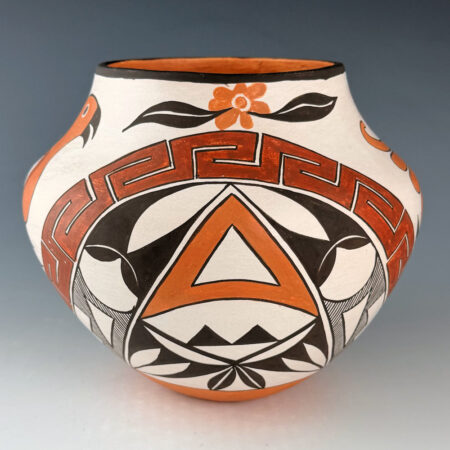 Alternative view of Juanico, Marie Sanchez -Water Jar with Rainbow and Parrots (1990s)