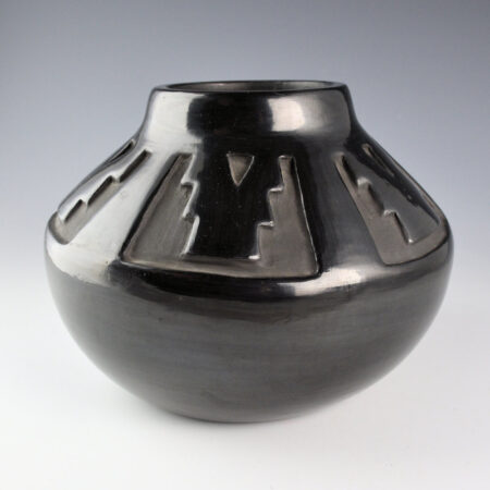 Alternative view of Archuleta,  Mary Ester - Large Jar with Carved Cloud Designs (1970s)