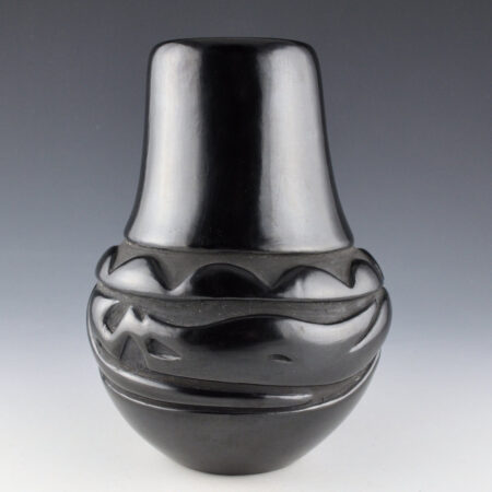Singer, Mary - Tall Water Jar with Avanyu and Clouds (1970s)