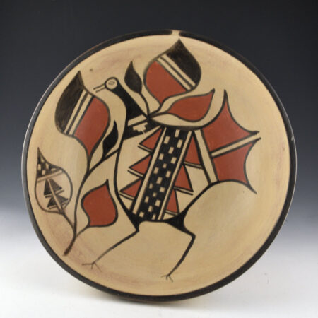 Alternative view of Pacheco, Paulita - Footed Bowl with Pueblo Bird and Rain Designs (1990s)