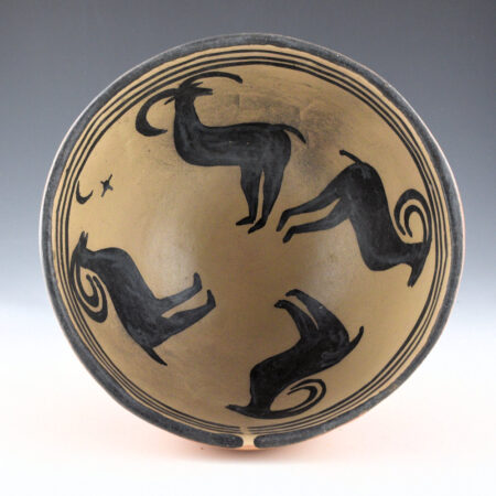 Tenorio, Robert  - Open Bowl with "Antelope Men" 2000