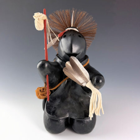 Alternative view of Chitto, Randall - "Choctaw Dancer" Clay Turtle