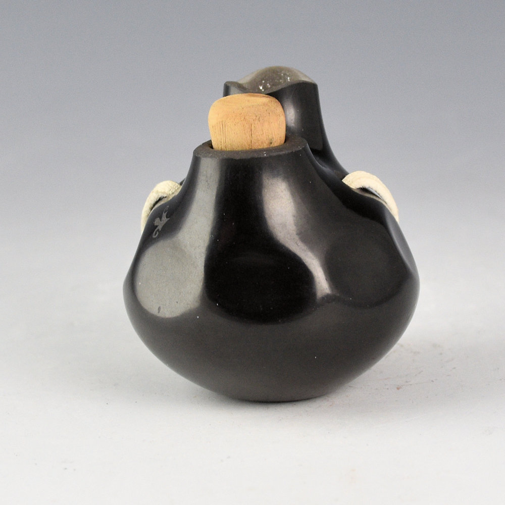 Tafoya, Shirley - Small Double Spout Canteen with Gourd Indentions - Image 3