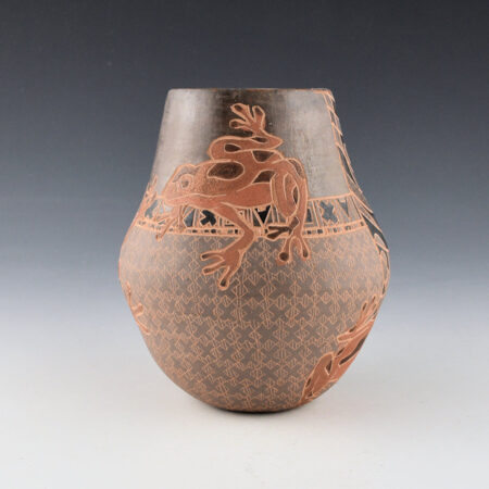 Folwell, Susan - "Mosaic Frogs" Long Neck Jar