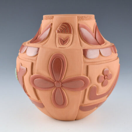 Alternative view of Garcia, Tammy - "The Beauty Within" Mountain Lion Jar with Flowers and Turquoise