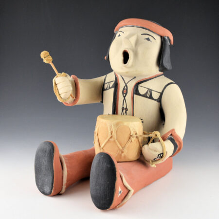 Suina, Ada - 10" Tall Male Clay Drummer