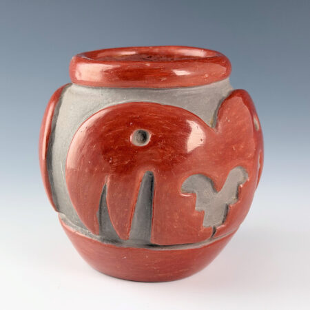Alternative view of Tafoya, Agapita - Red Bowl with Butterfly and Butterfly Wing Designs (1930's)