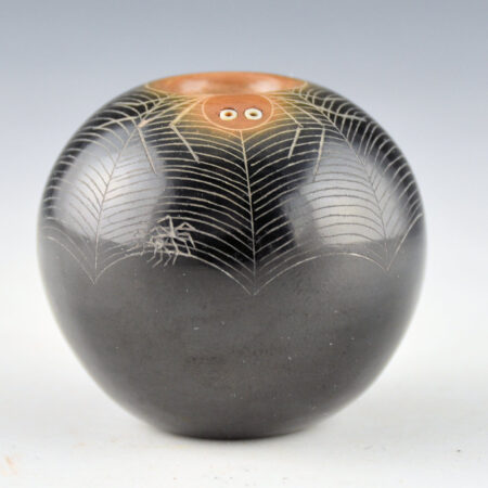 Alternative view of Gonzales, Barbara & Derek Gonzales - Black and Sienna Bowl with Spiders, and Clay Turtle