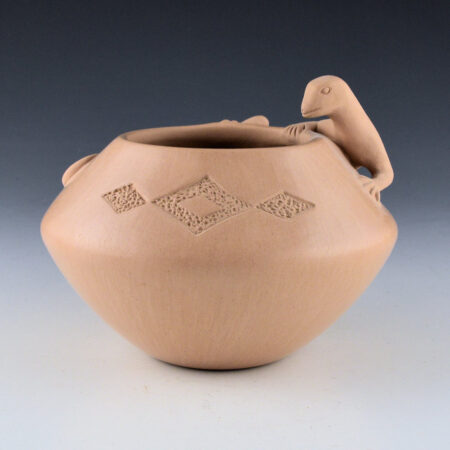 Carpio, Caroline - Jar with Raised Lizard and Sand Designs