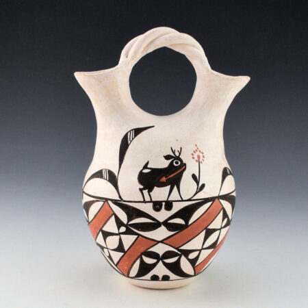 Alternative view of Chino Charlie, Carrie - Wedding Vase with Heartline Deer and Rianbows (1970's)