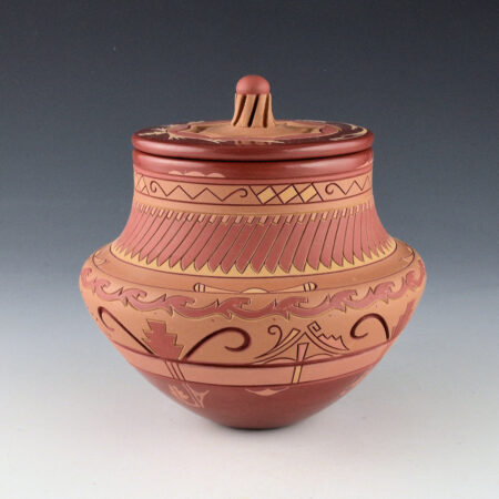Alternative view of Curran, Dolores - "Rising Above the Clouds" Lidded Jar