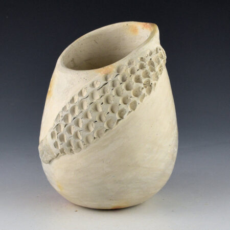 Tso, Faye - White Jar with Raised Corn (1980s)