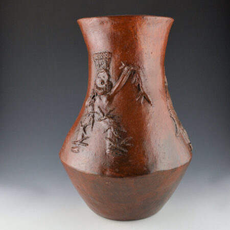 Tso, Faye - 14" Tall Jar with Three Yei-Bi-Chi Dancers in Relief (1993)