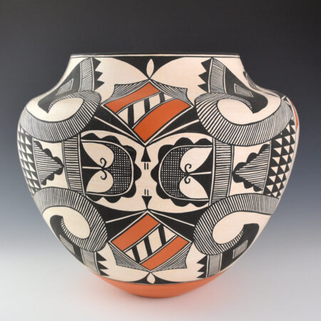 Alternative view of Aragon, Florence - Large Water Jar with Eagles and Heartline Deer (1980s)