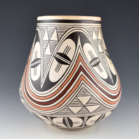 Alternative view of Naha, Helen "Featherwoman" - 7" Tall Jar with Star and Rainbow Designs (1980s)