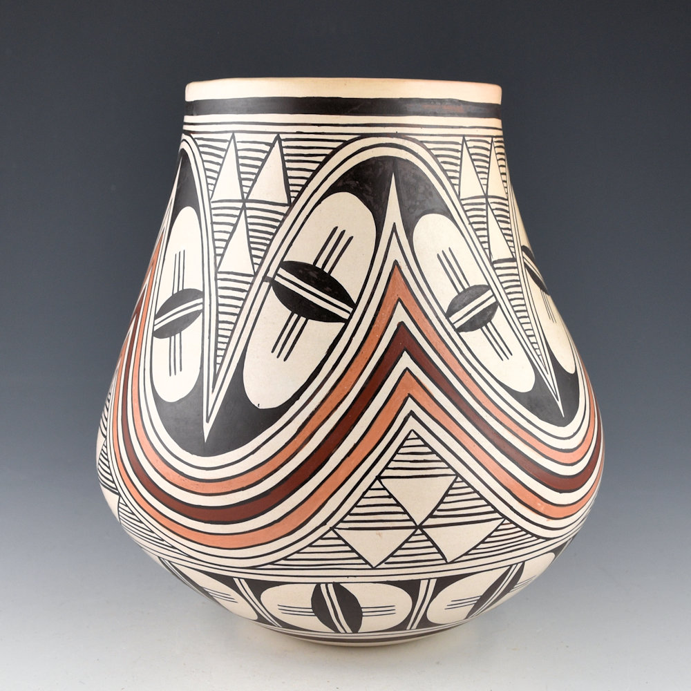 Naha, Helen "Featherwoman" - 7" Tall Jar with Star and Rainbow Designs (1980s) - Image 2