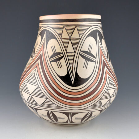 Naha, Helen "Featherwoman" - 7" Tall Jar with Star and Rainbow Designs (1980s)