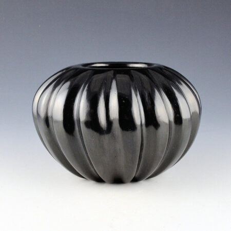 Shupla, Helen - Black Melon Bowl with 17 Ribs (1970's)