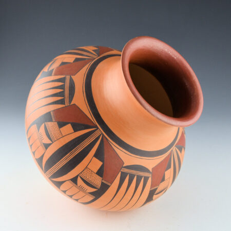 Alternative view of Nampeyo, Camille "Hisi"  - 7" Tall Water Jar with Cardinal Wings and Rain Clouds (1997)