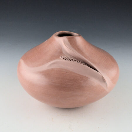 Nampeyo, Iris - Large Mauve Jar with Corn Design (1990s)