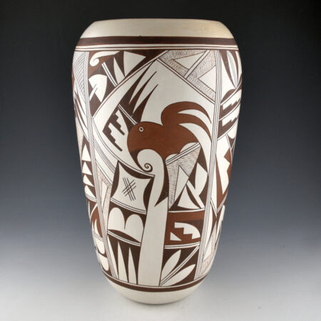 Alternative view of Navasie, Joy "Frogwoman" - 12" Tall Cannister with Hummingbirds and Bird Wings (1980s)