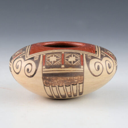 Nampeyo, James Garcia - Small Bowl with Eagle Tail Design (1980s)