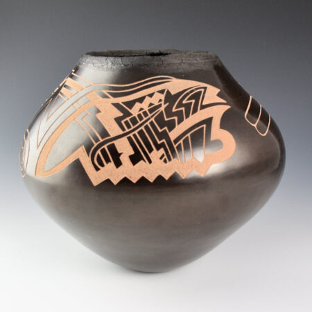 Alternative view of Folwell, Jody -9" Wide Jar with Dragonfly and Deconstructed Rim