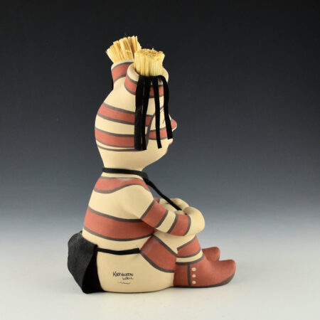 Alternative view of Wall, Kathleen - Smiling Koshari Sitting Clay Figure